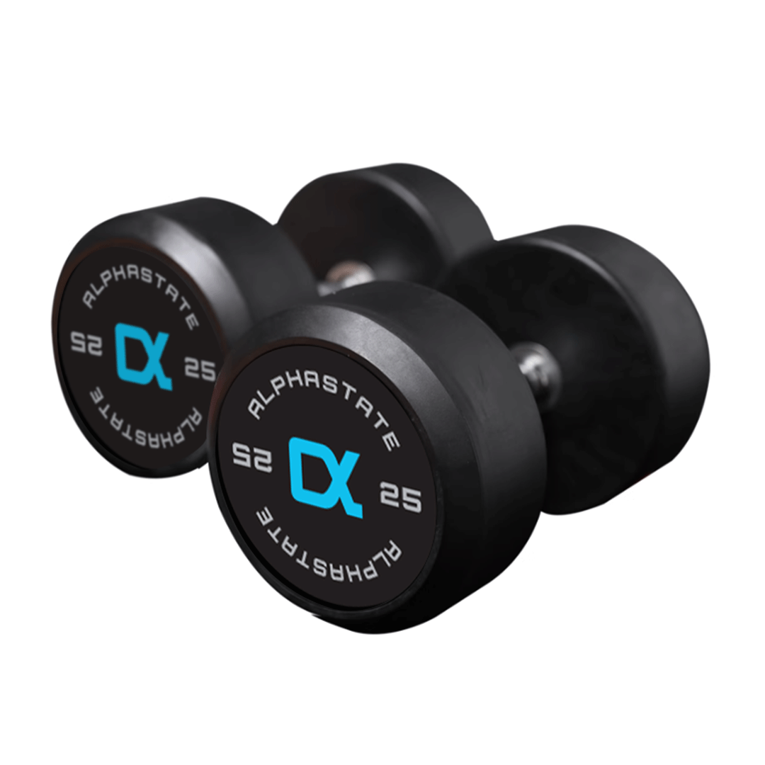 AlphaState Round PU Dumbbell Set (32.5-50kg)