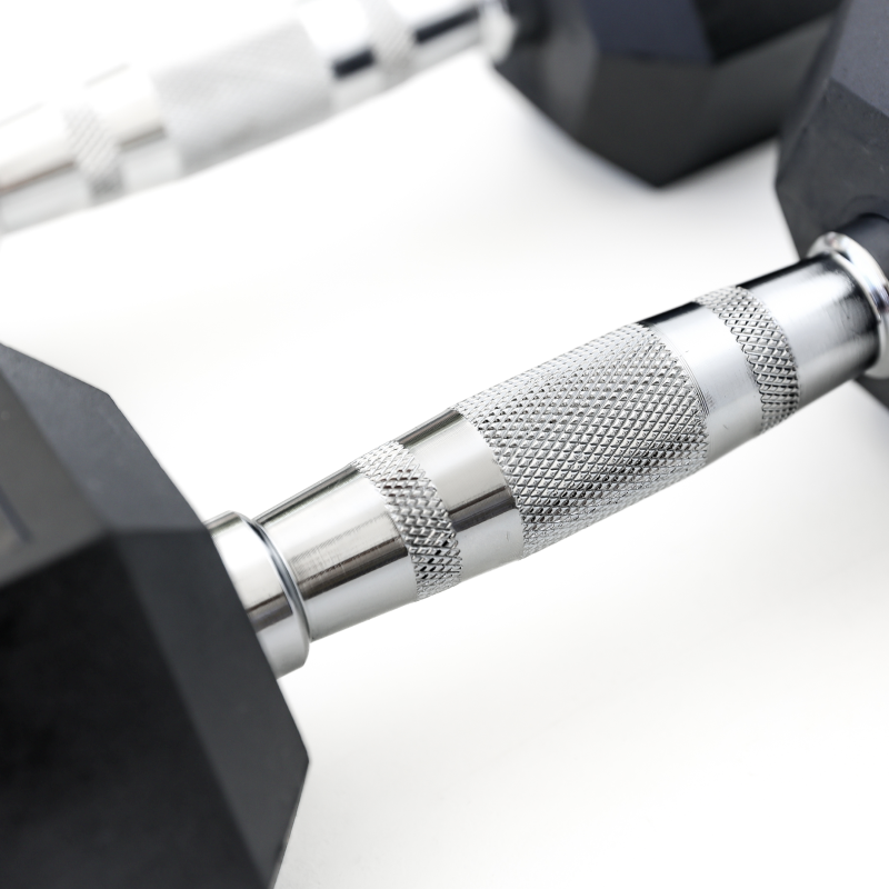 Hexagon Rubber Dumbbells